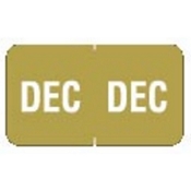 "DEC" Month Labels (Gold) - 240/Pack 