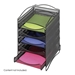 9432BL : Safco Onyx  5 Drawer Mesh Literature Organizer